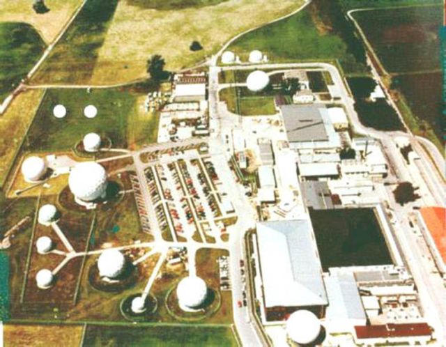 US-Militärbasis in Bad Aibling bei München, Teil des weltweiten Lauschsystems "Echelon". US-Militärbasis in Bad Aibling bei München, Teil des weltweiten Lauschsystems "Echelon".